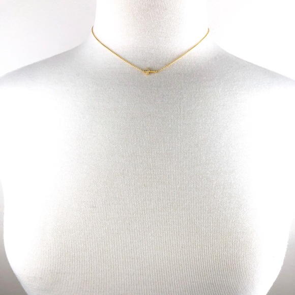 14k Gold Plated Sterling Silver Cross Necklace - Picture 5 of 5